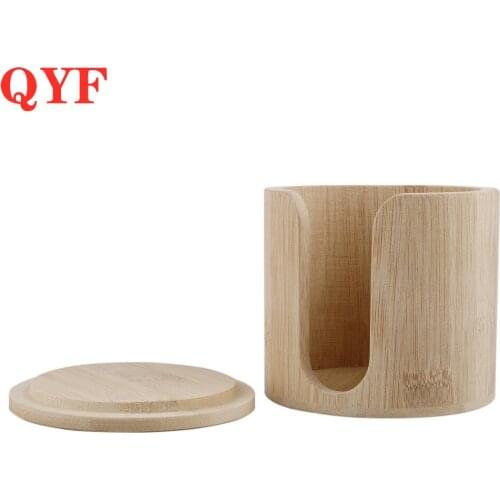 2020 High Quality Storage Box Makeup Cotton Swab Storage Box Desktop Finishing Cleansing Cotton Pad Organizer Wood Container