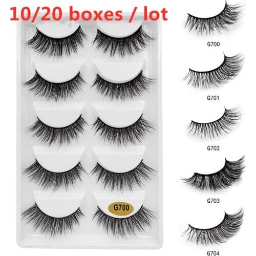50/100 Pairs 3D Mink Lashes Natural Long Bushy False Eyelashes Makeup Fake Eye Lashes Extension Make Up Beauty Tools