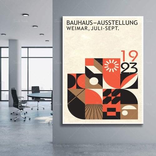 Bauhaus Berlin Geometric Museum Art Exhibition Poster And Prints Wall Artwork For Home Office Decor Drop Shipping