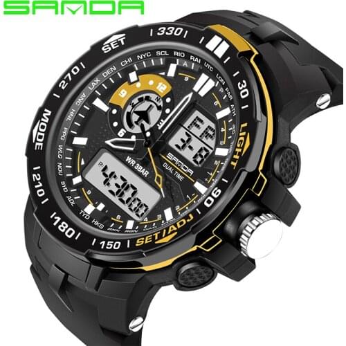 SANDA Military Mens Watches Waterproof Sport Watch Men Multifunctional S Shock Clock Male horloges manne Relogio Masculino 737