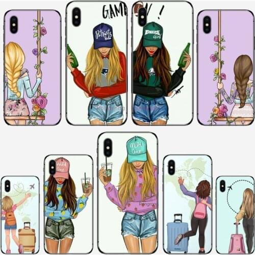 Girls Bff Best Friends Forever Phone Case for iPhone 11 12 mini pro XS MAX 8 7 6 6S Plus X 5S SE 2020 XR