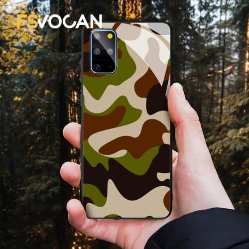 Camouflage Pattern Cover For Samsung Galaxy Note 20 10 Ultra S21 S20 FE Plus A71 A70 A51 A50 S10 Camo Army Military Phone Case