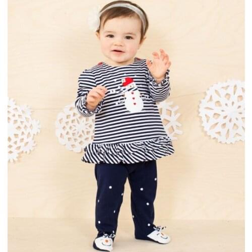 Girls Fall Boutique Outfits Kids Thanksgiving New Year Costume Girls Outfits Set Newborn Children Christmas Costumes