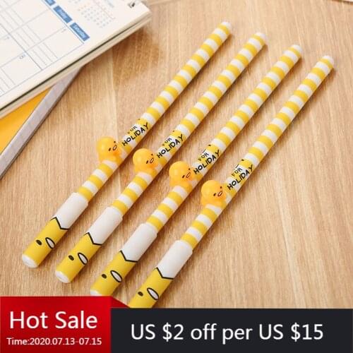 40 Pcs Lovely Egg Neutral Pen Creative Cartoon Writing Stationery Students Water-based Fun Office School Supplies Wholesale