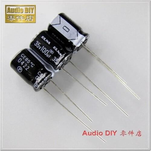 10PCS/50PCS ELNA RA2 Series 100uF 35V 35V100uF Audio Electrolytic Capacitor
