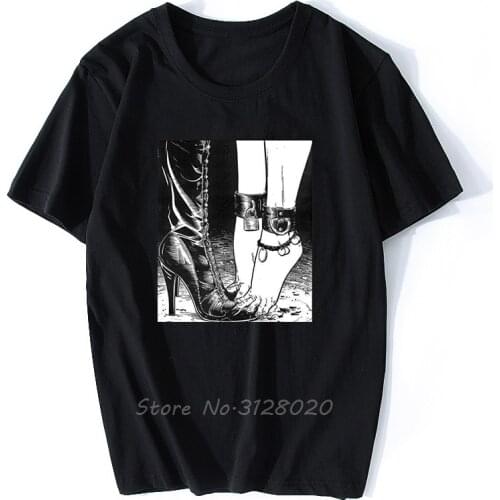 Vaporwave Aesthetic Japan Otaku Skate tshirt Summer Junji Ito T Shirt Men Hip Hop Men/Male Anime Terror T-Shirts Casual
