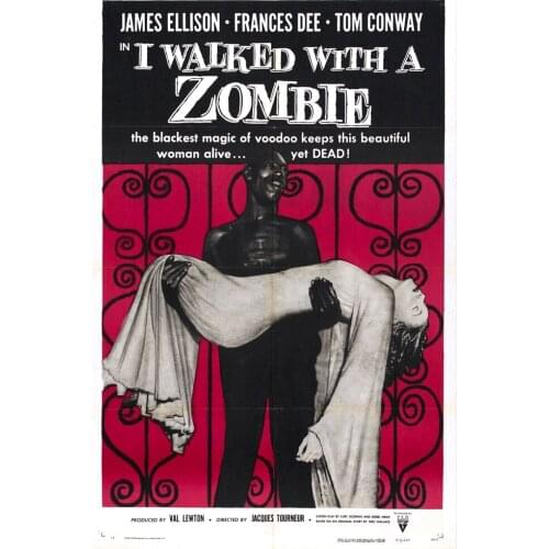 I Walked with a Zombie Horror Movie Film Retro Vintage Kraft Poster Decorative Wall Sticker Canvas Painting Home Decor Gift