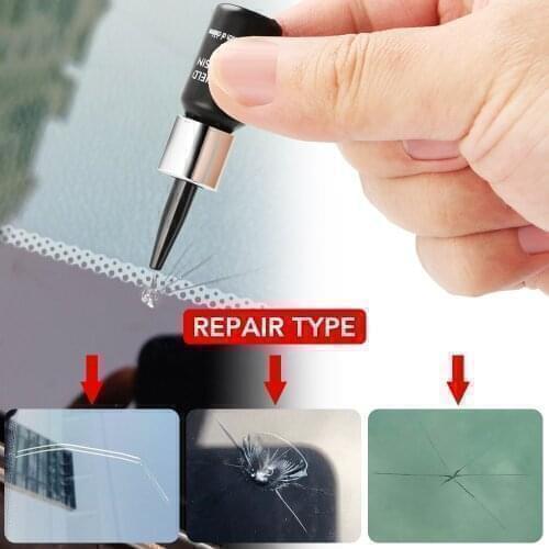 Car Windshield Repair tool DIY Window Repair Tools Windscreen Glass Scratch Crack Restore Window Screen resin+blade+strips