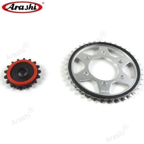 Arashi 17T / 39T Front Rear Drive Sprocket Set For KAWASAKI ZX10R ZX-10R / Ninja1000 / ZX1000 2004 2005 Chain Pitch 525