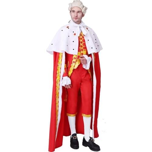 Cosplaydiy Tudor Kings Cosplay Costume Musical Hamilton Performance Cosplay Costume Outfit George Washington King Outfit L320