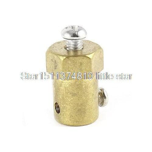 3mm Shaft Screw Clamp Motor Wheel Brass Coupler Coupling