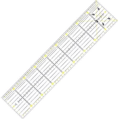 10x45cm Ruler Transparent Acrylic Material Patchwork Ruler Quilting Ruler Tool School Student Office Stationery Painting Tools