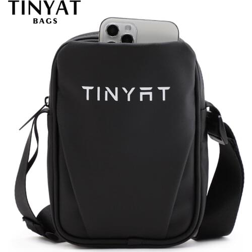 TINYAT Mini Bag Men Shoulder Bag Women Men Bag Small Leather Sling bag For Teenages Phone Bag Pouch Korean Casual Style Bag 5012