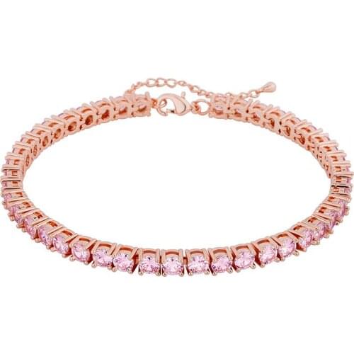 NEW Fashion Jewelry AAA CZ HIP HOP High Quality Personality Iced Out 5mm Tennis with 1.5inch Tail Chain Anklet Men and Women