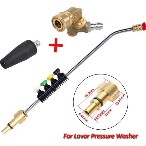 High Pressure Washer For Lavor Metal Jet Lance Spray Gun For Vax Extension Wand Tips With 5 Quick Connection Nozzle Car Cleaning