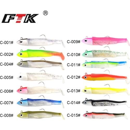 FTK Soft Minnow Lead Head Wobblers Jig 5g 12g 25g Silicone Swimbait Fishing Tackle Crank Hook For Bass Pike Zander