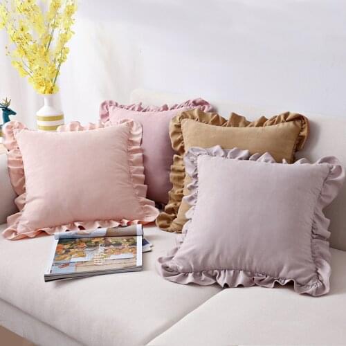 Lotus Leaf Hug Pillowcase Small Fresh Pillow Suede Sofa Bedside Pillow Cover Bedroom Sofa Home Supplies