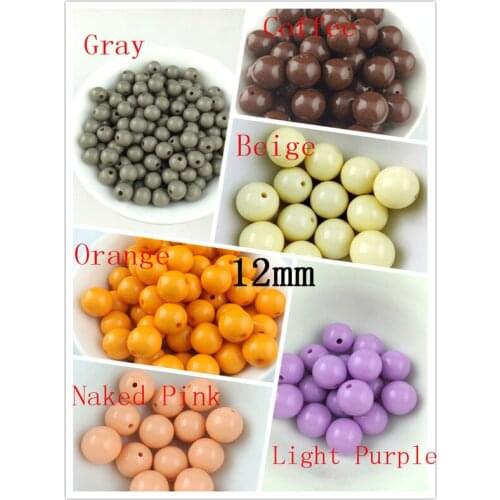 New Fashion 410pcs/lot 12mm Acrylic Chunky Beads Cute Bracelet Necklace DIY Beads Acrylic Round Ball Beads For Jewelry Making