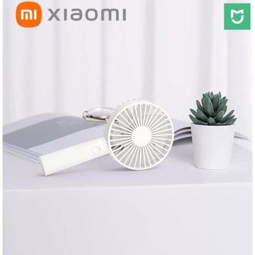 New Xiaomi air cooler Handheld Fan Three wind speed Portable Handheld USB rechargeable Small Handheld vertical dual-use Mini Fan