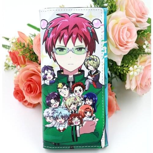 Saiki Kusuo no Psi Nan Anime Cartoon Long Wallet Card Holder Purse with Internal Coin Pocket
