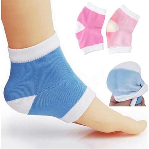 1 Pair Silicone Moisturizing Gel Liners Foot Heel Socks Foot Care Anti-cracking Anti-slip Exfoliator Foot Rupture Repair Socks