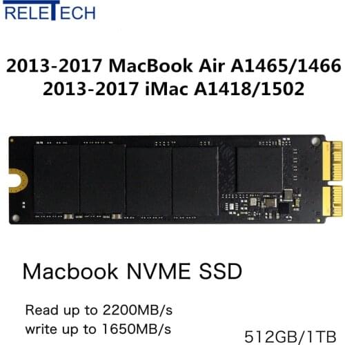 Reletech SSD For Macbook 512GB 1TB 2013 2014 2015 Pro Retina A1502 A1398 iMac A1418 A1419 SSD Macbook Air A1465 A1466 SSD