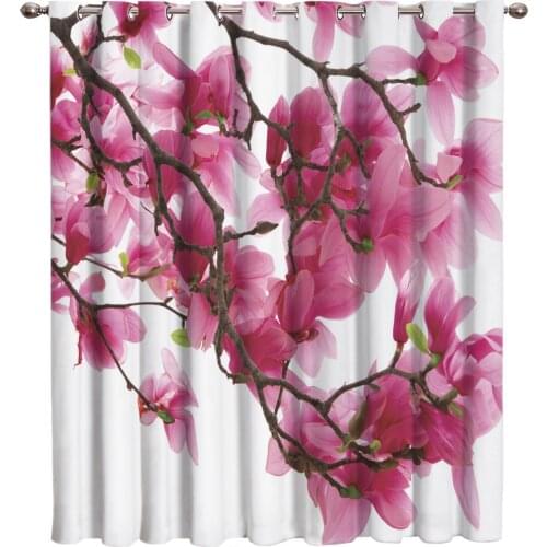 Flower Japan Cherry Blossoms Room Curtains Large Window Window Curtains Dark Decor Bathroom Decor Window Treatment Hardware