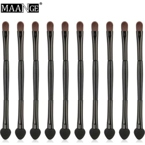 10/1pcs Makeup Brush Double-headed Eye Shadow Eyebrow Brush Lying Silkworm Brush Easy To Color Makeup Tool