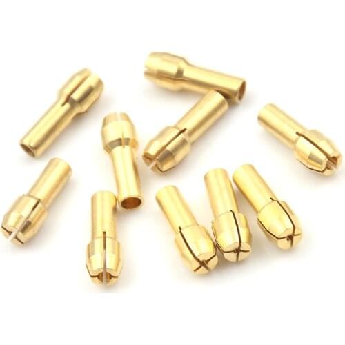10pcs/Set Dia 0.5-3.2mm 4.3mm Shank Small Electric Drill Bit Collet Micro Twist Drill Chuck Set Whosesale