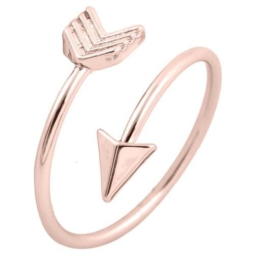 Wholesale 10pc/lot Simple Arrow Ring Adjustable Size Fit For All Cutes 3 Colors For Women Girls Anillos Mujer