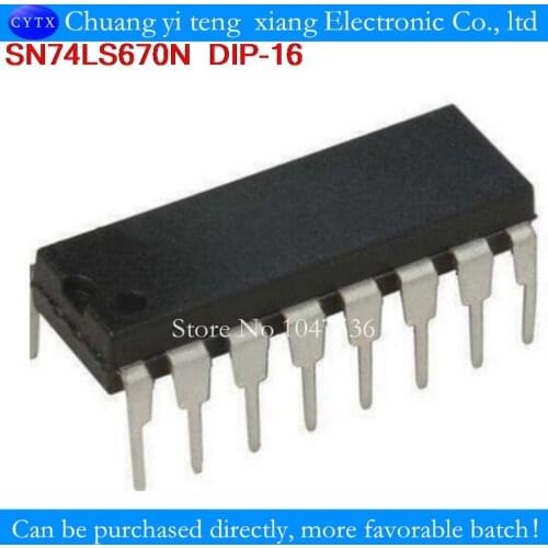 10pcs/lot SN74LS670N 74LS670 DIP-16 4 x 4 REGISTER FILE WITH 3-STATE OUTPUTS