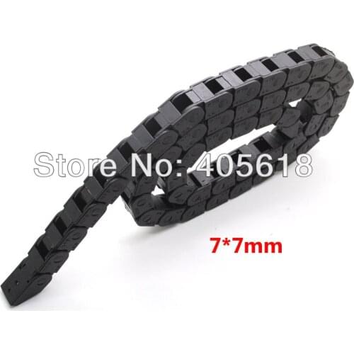 2pcs Cable drag chain wire carrier 7x7 length 1000mm/1M/1meter with end connectors free shipping