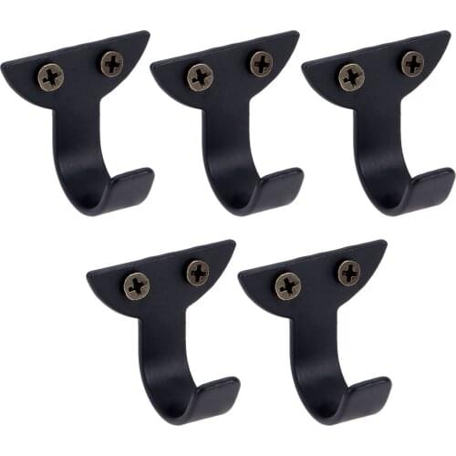 5Pcs Zinc Alloy Mini Wall Mounted Hooks Kitchen Bathroom Coat Door Hanging Hook Towel Keys Hat Hanger Storage Holder 30*28*20mm