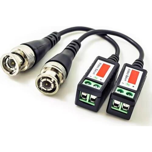 AHD/CVI/TVI Twisted BNC CCTV Video Balun passive Transceivers UTP Balun BNC Cat5 CCTV UTP Video Balun up to 3000ft Range