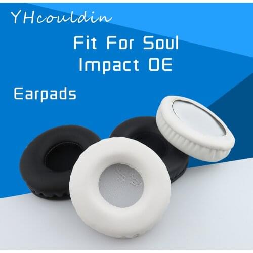 YHcouldin Earpads For Soul Impact OE Headphone Accessaries Replacement Wrinkled Leather