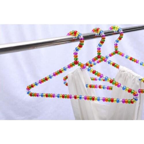 Free shipping 100pcs/lot child plastic pearl hanger cute 30cm baby clothes hanger drying racks clothes rack drying hanger SN3640