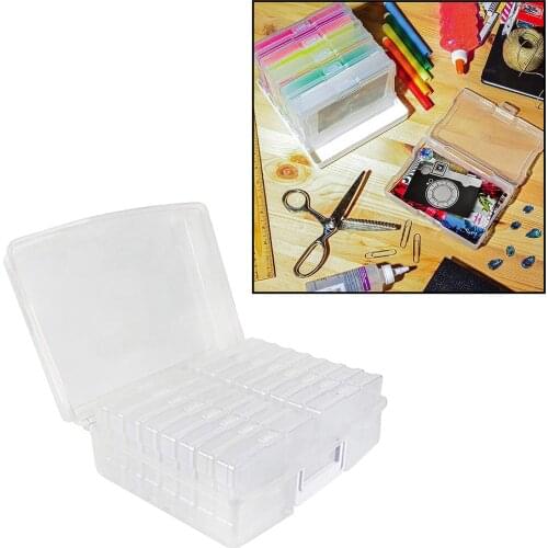 Photo Case Plastic Photos Storage Box Organizer Sew Tools Storage Container