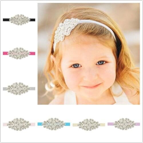 Kids Rhinestone Headband Little Princess Elastic Hairband Photo shooting Prop Birthday Girls Headbands 1pc HB119