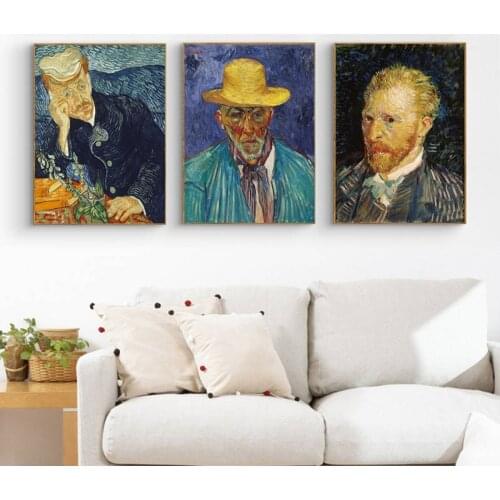 Artist Van Gogh Self-Portrait Canvas Painting Poster And Prints Wall Decoration Impressionist Modern Wall Art For Living Room