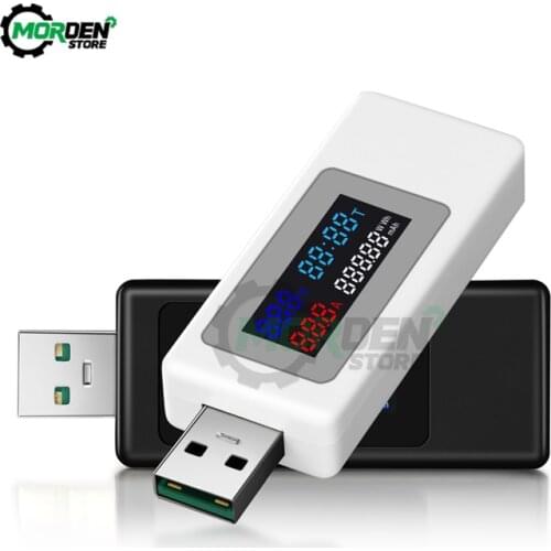DC 4-30V USB Current Voltage Meter Voltmeter Ammeter Timing Timer Power Capacity Tester Battery Tester LCD Color Display 0-6.5A