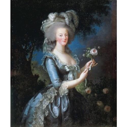 Oil Painting, queen marie antoinette of france 1783 by Louise Elisabeth Vigee Le Brun ,oil reproduction,canvas art,100% handmade