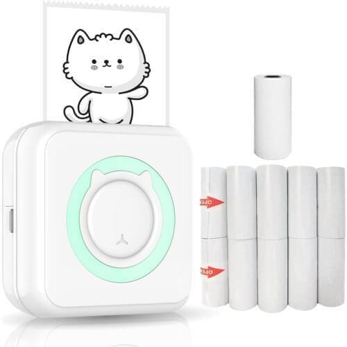 All-in-one Photo Printer Multifunction Portable 11 Paper Rolls 57mm Printer Wireless Instant Mini Printer Support BT Connection