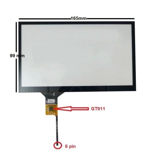 On-board DVD navigation 7 inch capacitive touch screen /165*99/6 line touch screen /GT911 6P line free delivery