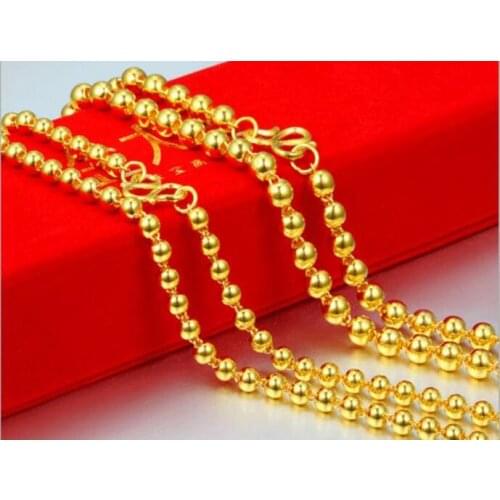 New mens and womens glossy bead mens necklace 6mm