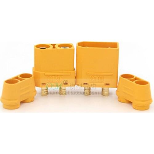 Original Amass 1pair/5pairs/Female Male XT90 XT-90 Gold Plated Banana Bullet Connector Plug 4.5mm For RC LiPo Battery