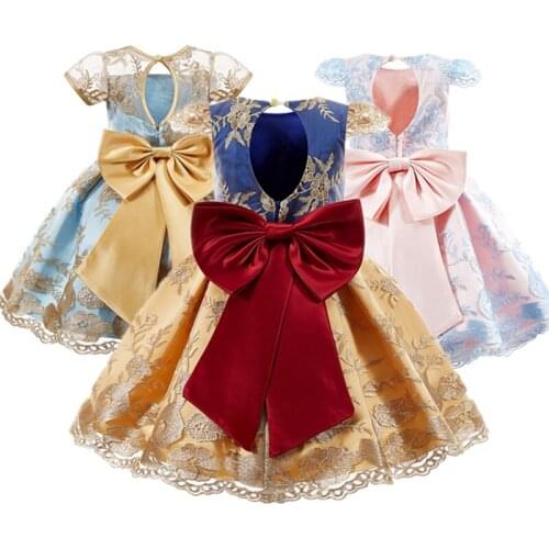 Girl Princess Dress Flower Girl Dress Summer Birthday Party Dresses For Girls kids wedding gown