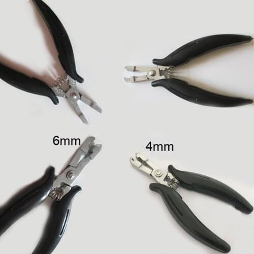 1PC Black handle Stainless Hair Pliers For Hair Extension Tools Multi Functional Hair Extension Pliers U/I/C TIP