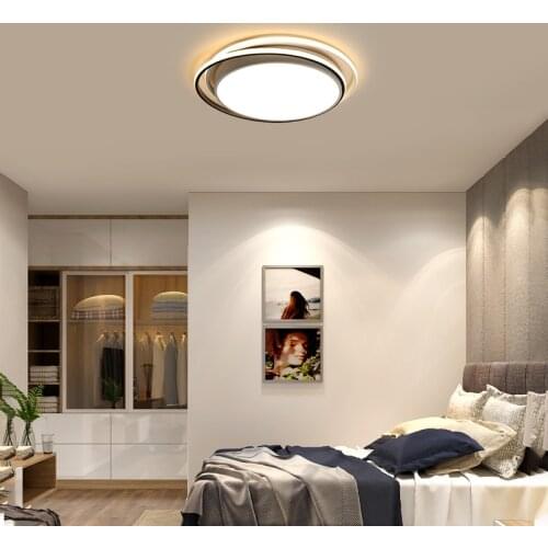 European Style Bedroom LED Ceiling Lamp Round Living Room Lamp Kitchen Lighting Aisle Black Lamps Factory Direct Sales