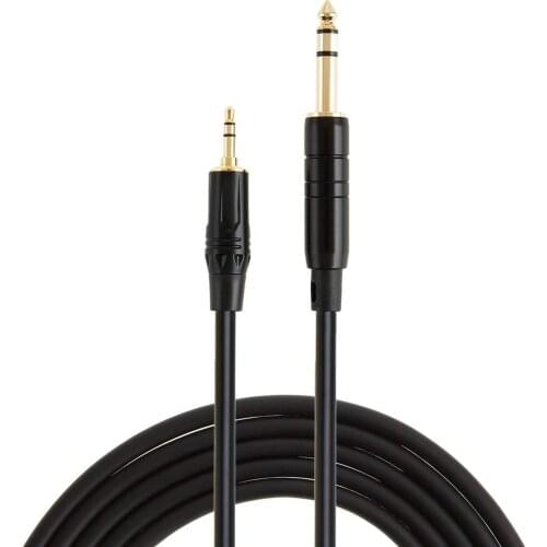 Gold Plated 3.5mm 1/8" Male TRS Stereo to 6.35mm 1/4" Male Stereo Audio Cable compatible Mixer/Guitar/home theater devices