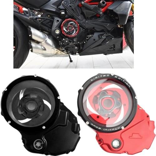 Motorcycle Engine Protector Cover Racing Clear Clutch Cover Spring Retainer Pressure Plate For Ducati Xdiavels CNC Alloy